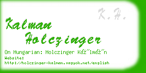 kalman holczinger business card